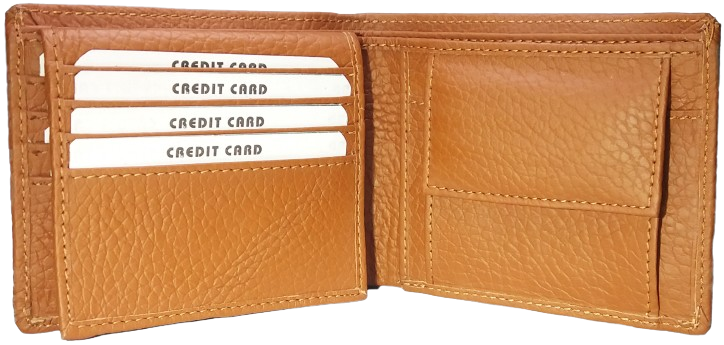 Jubleeo Leather Tan ID Pocket Mens Wallet