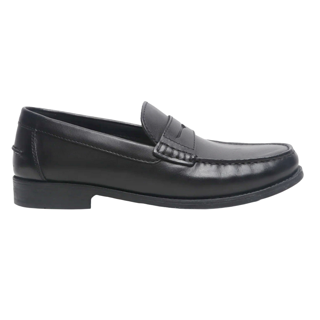 Jubleeo Leather Casual Black Loafer For Men