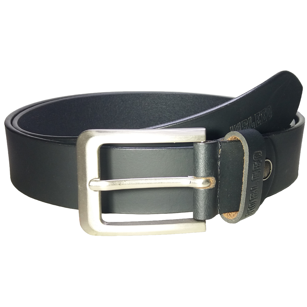 Jubleeo Leather Matte Black Mens Belt