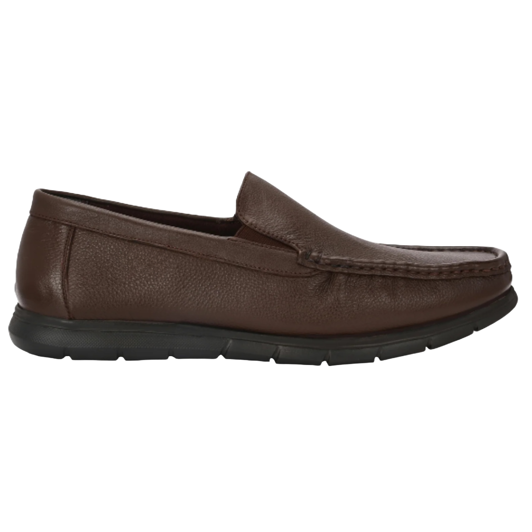 Jubleeo Leather Brown Zero Gravity Loafer For Men