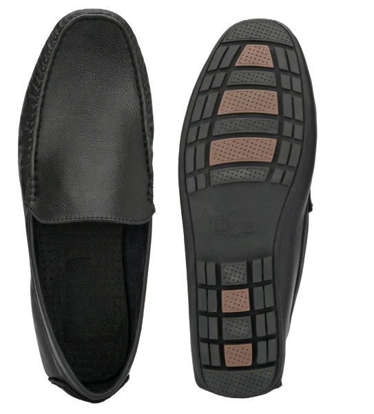 Jubleeo Leather Casual Black Loafer For Men