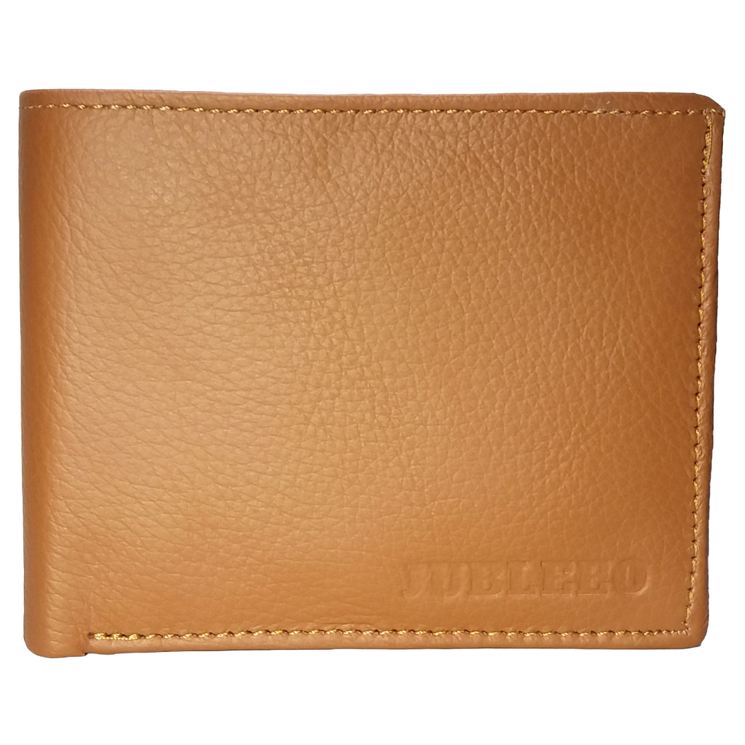 Jubleeo Leather Tan ID Pocket Mens Wallet