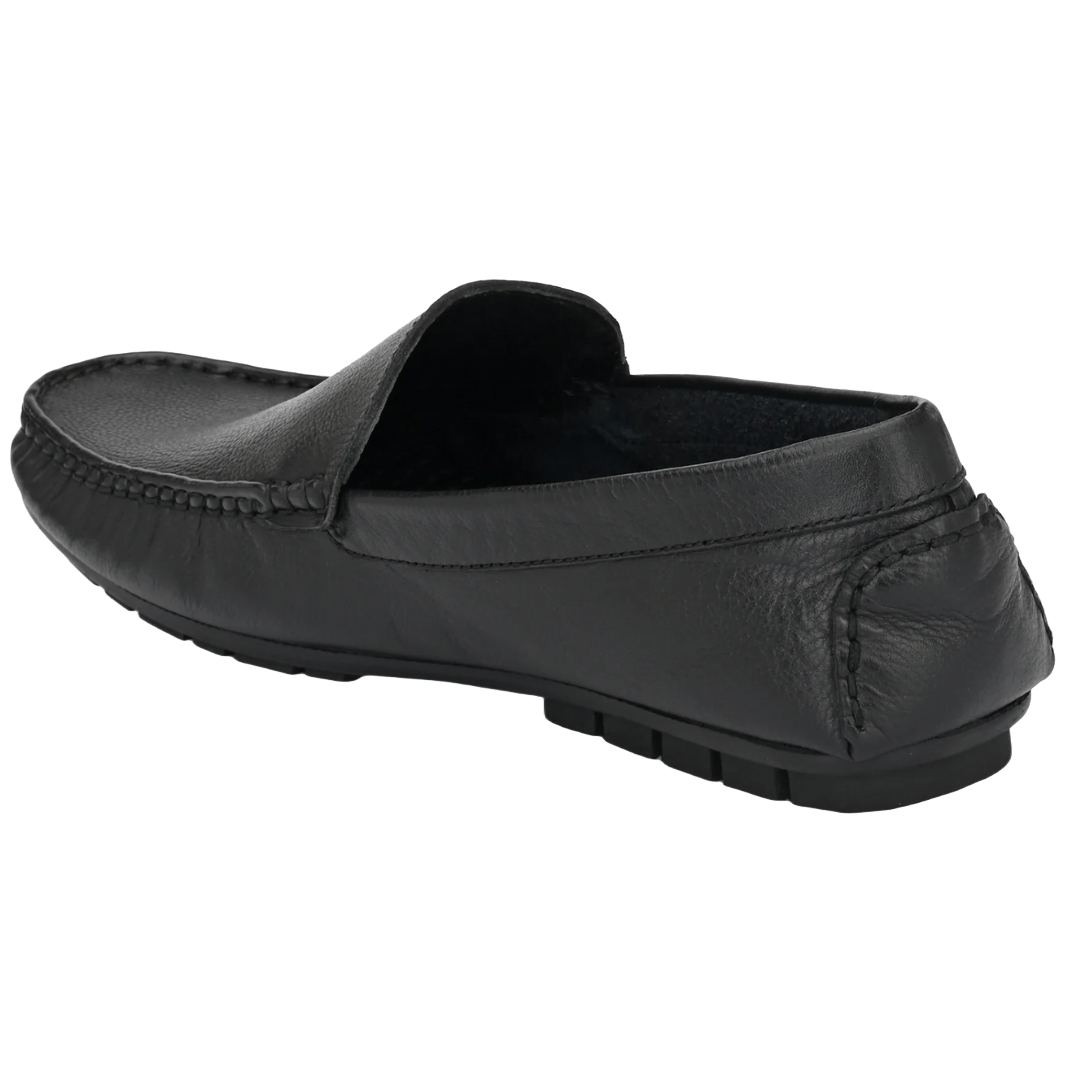 Jubleeo Leather Casual Black Loafer For Men