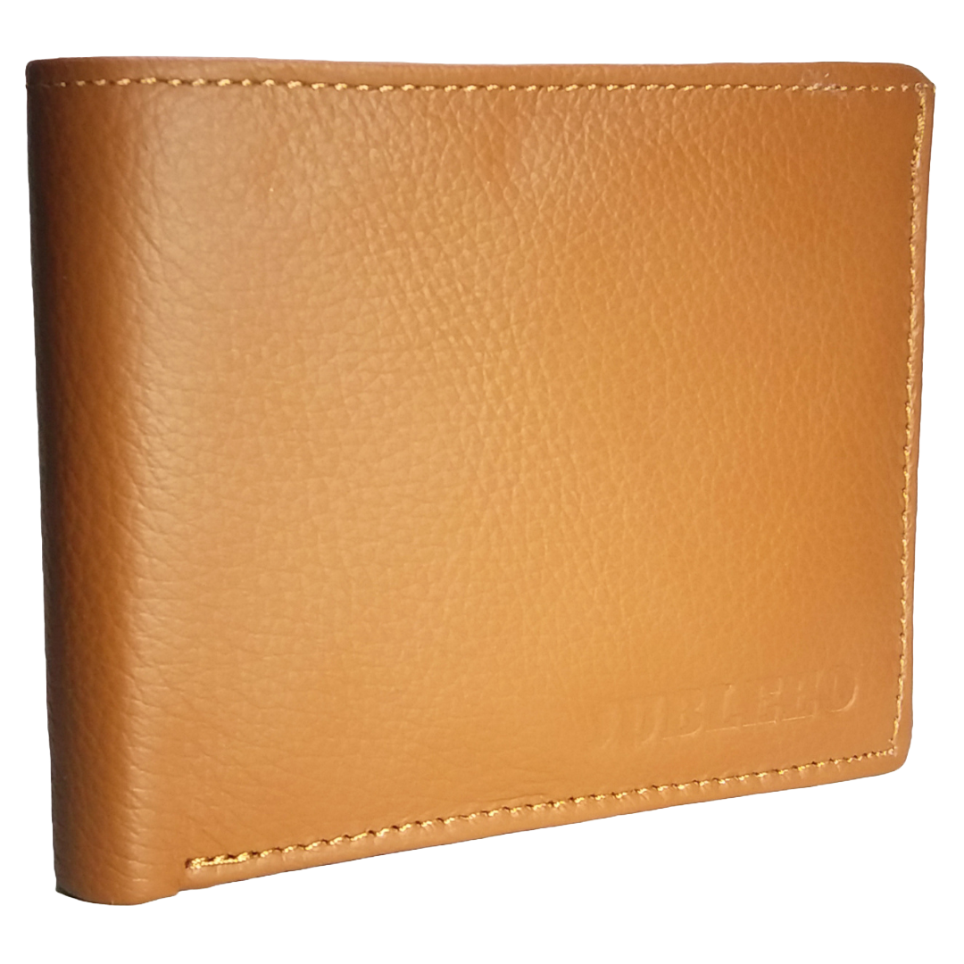 Jubleeo Leather Tan ID Pocket Mens Wallet