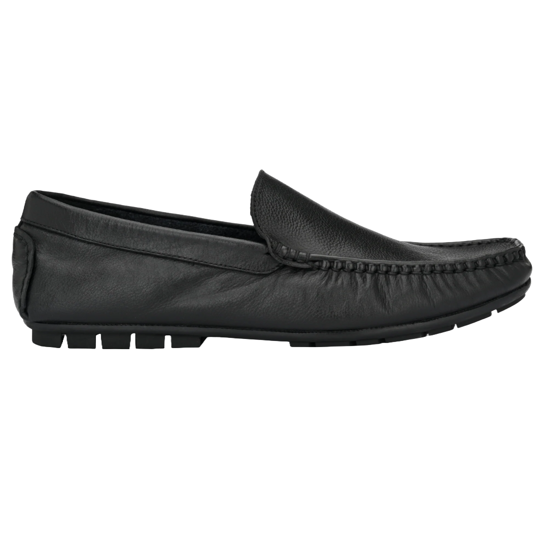 Jubleeo Leather Casual Black Loafer For Men