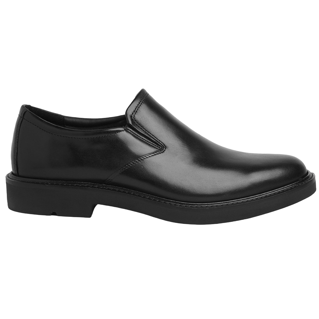 Jubleeo Leather Slip On Black Mens Shoes