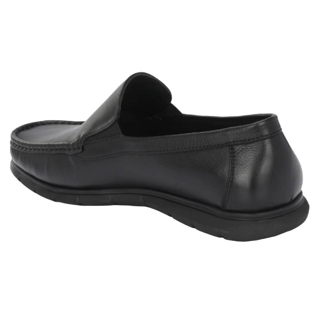 Jubleeo Leather Black Zero Gravity Loafer For Men