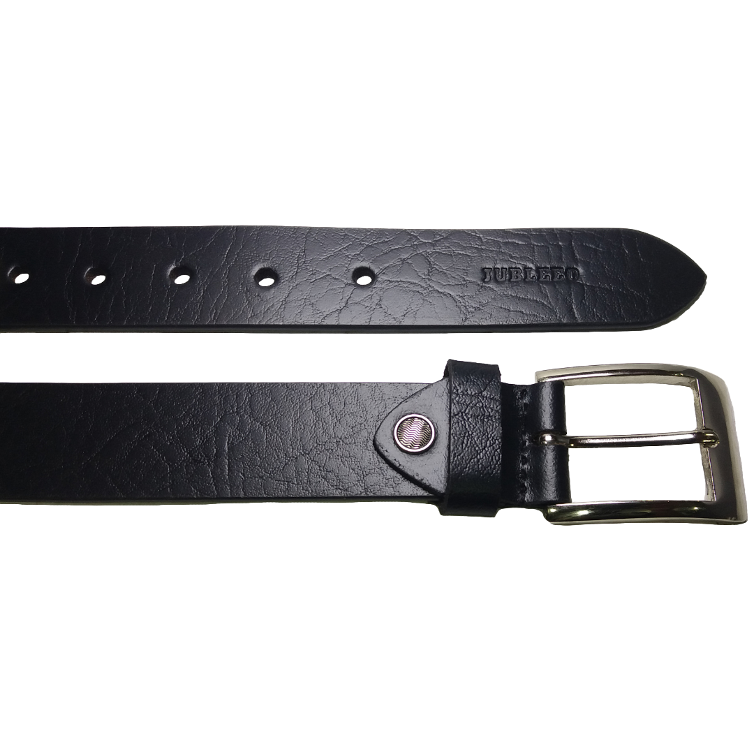 Jubleeo Leather Textured Black Mens Belt
