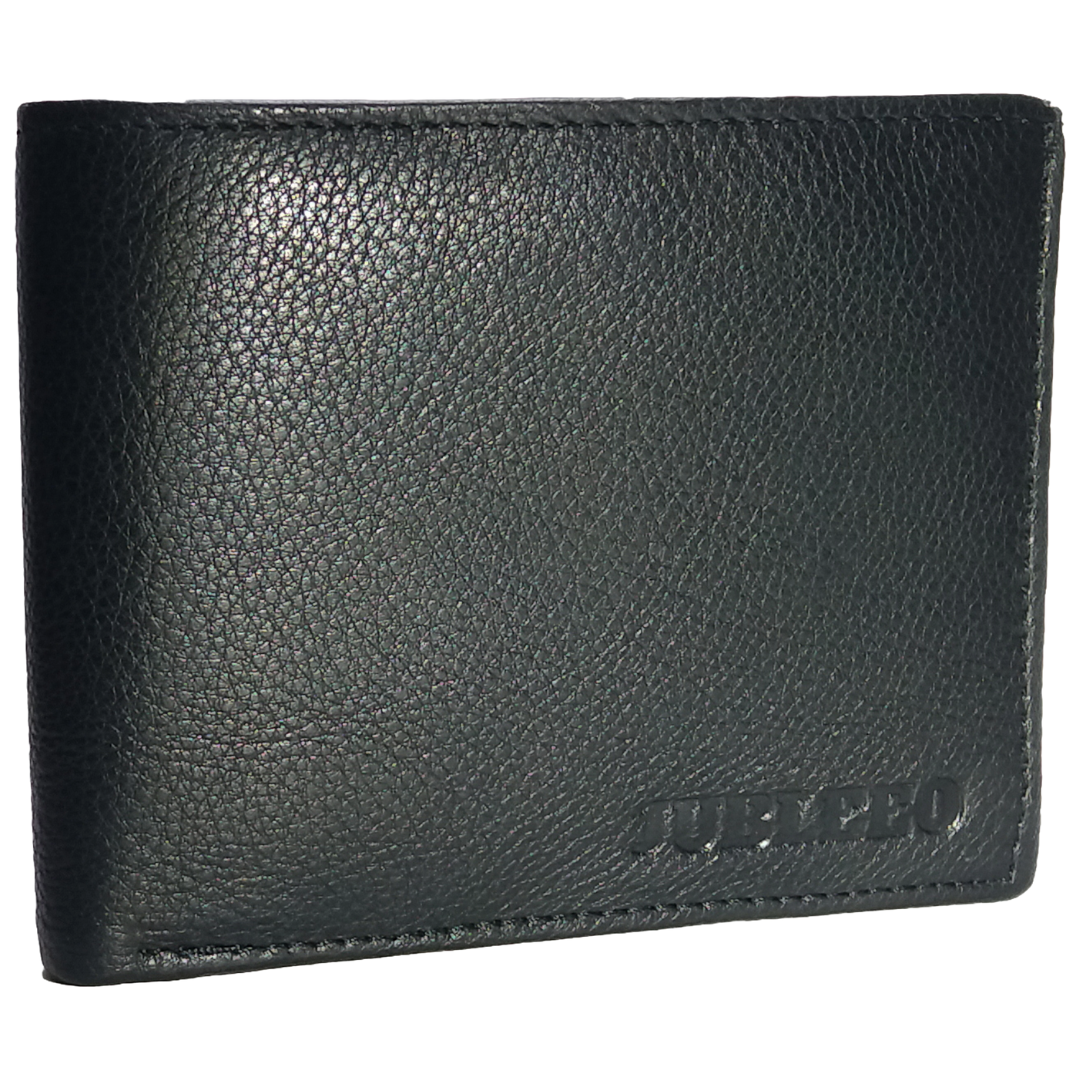 Jubleeo Leather Black ID Pocket Mens Wallet