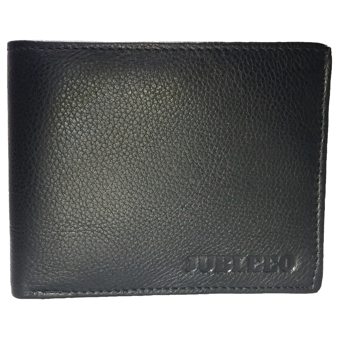 Jubleeo Leather Black ID Pocket Mens Wallet