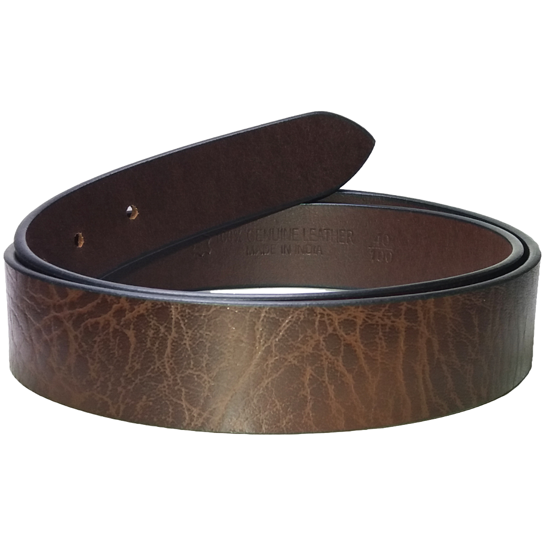 Jubleeo Leather Textured Brown Mens Belt