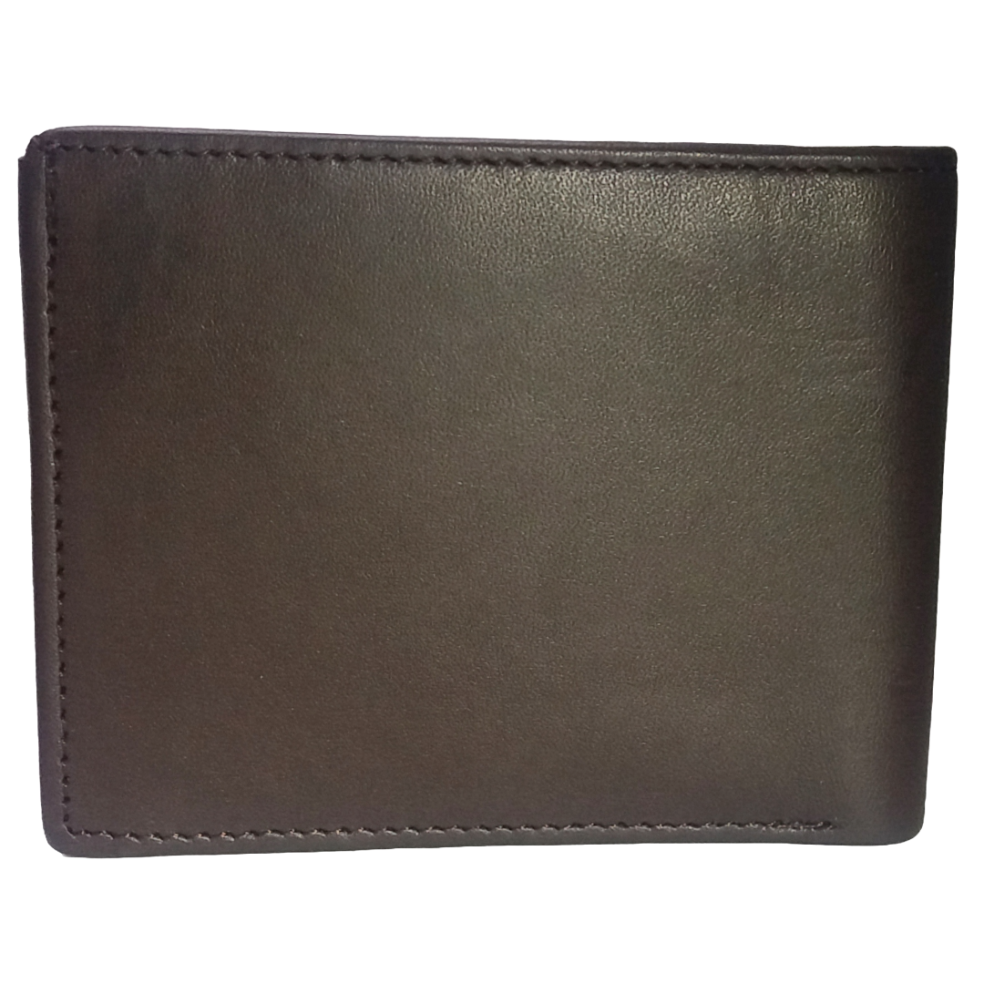 Jubleeo Leather Brown ID Pocket Mens Wallet