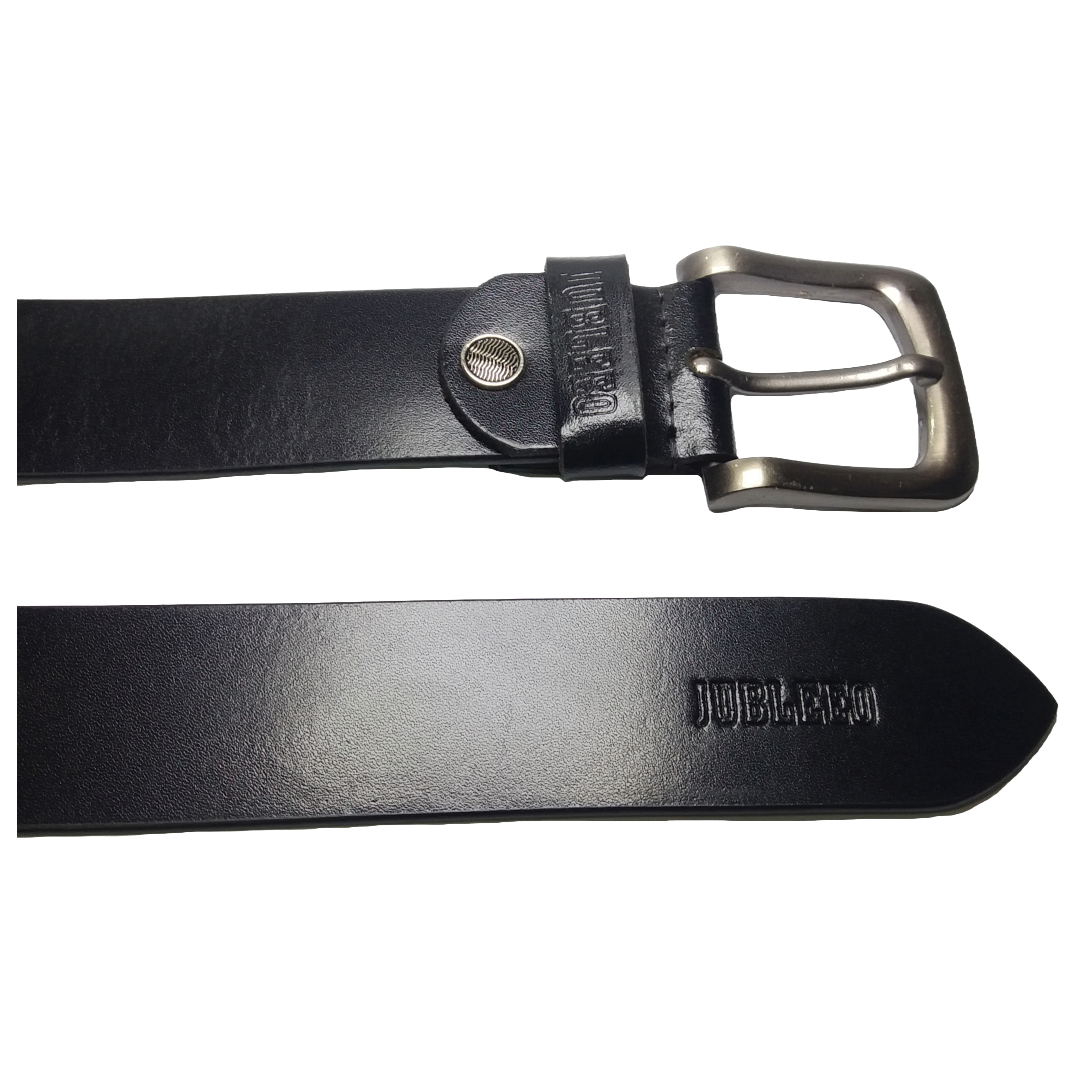 Jubleeo Leather Casual Black Mens Belt