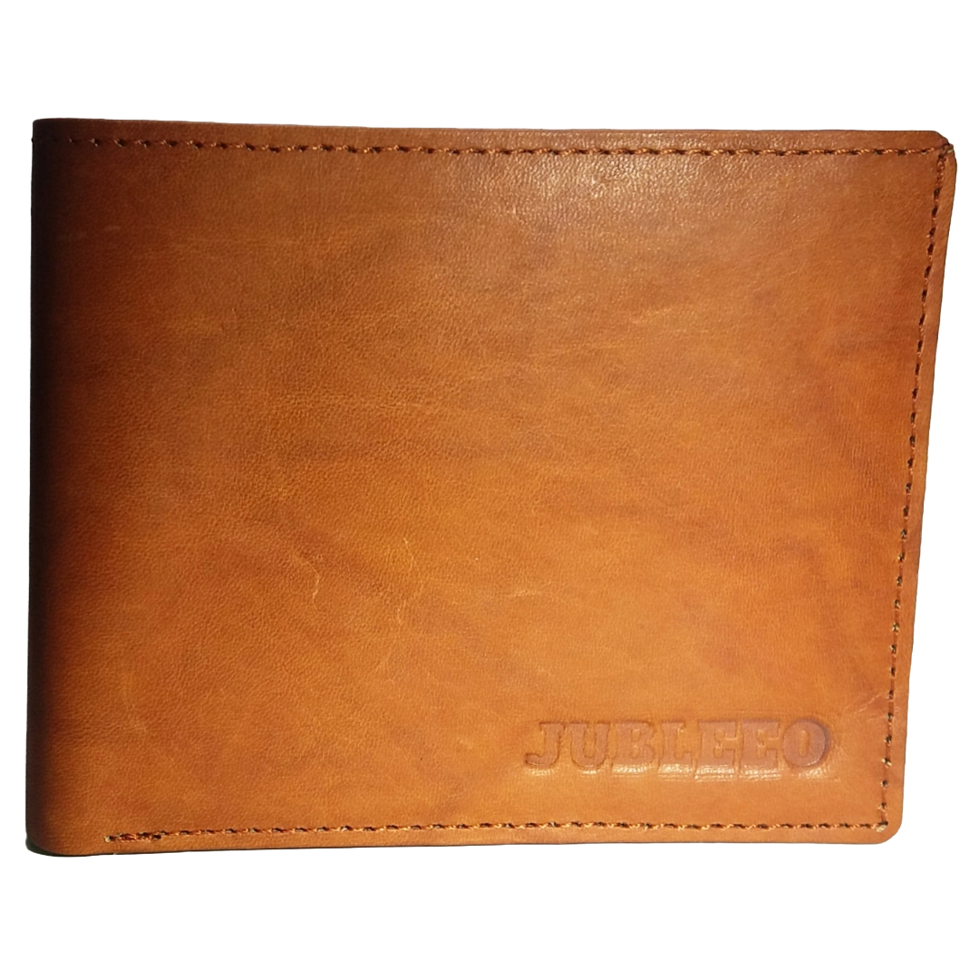 Jubleeo Leather Tan ID Pocket Mens Wallet
