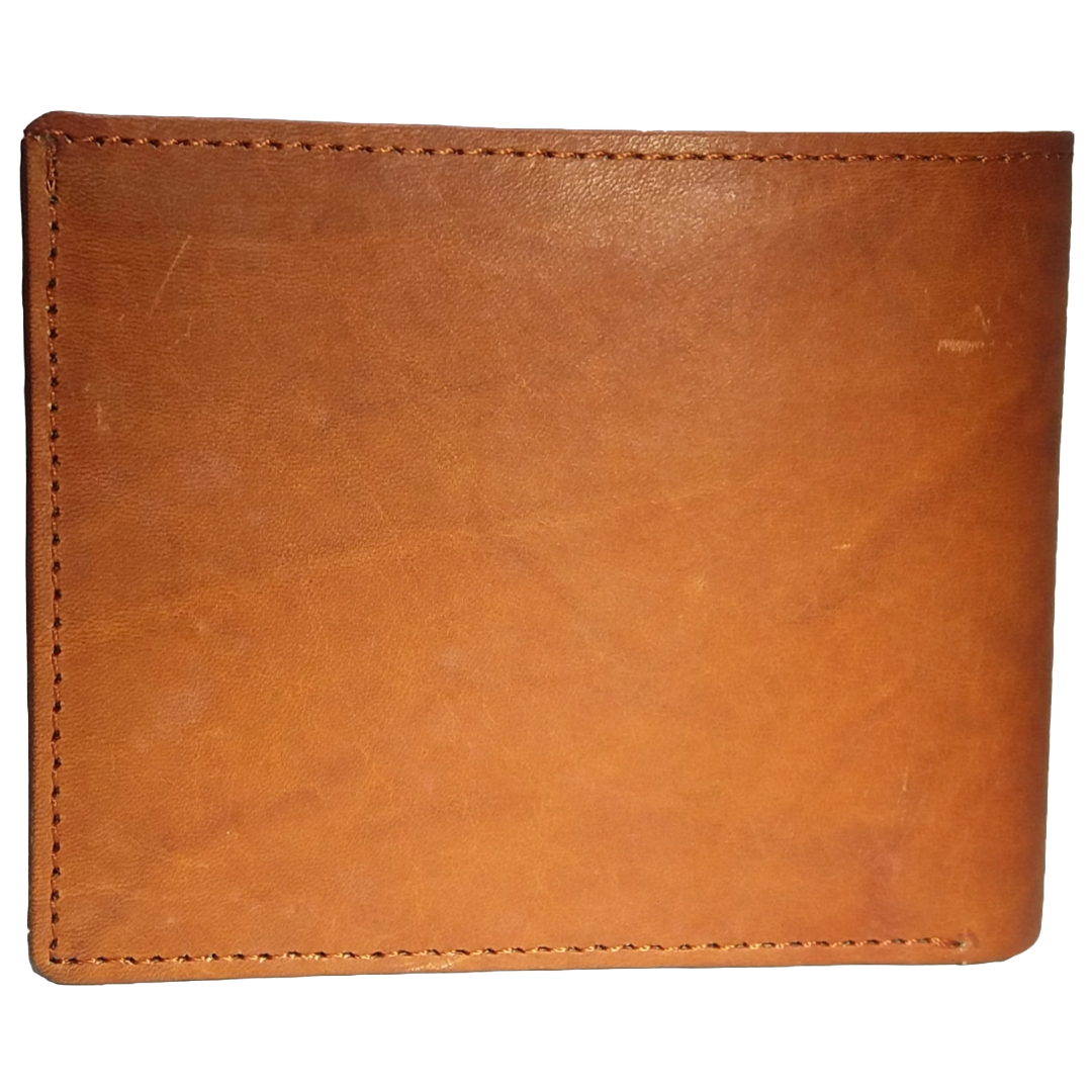 Jubleeo Leather Tan ID Pocket Mens Wallet