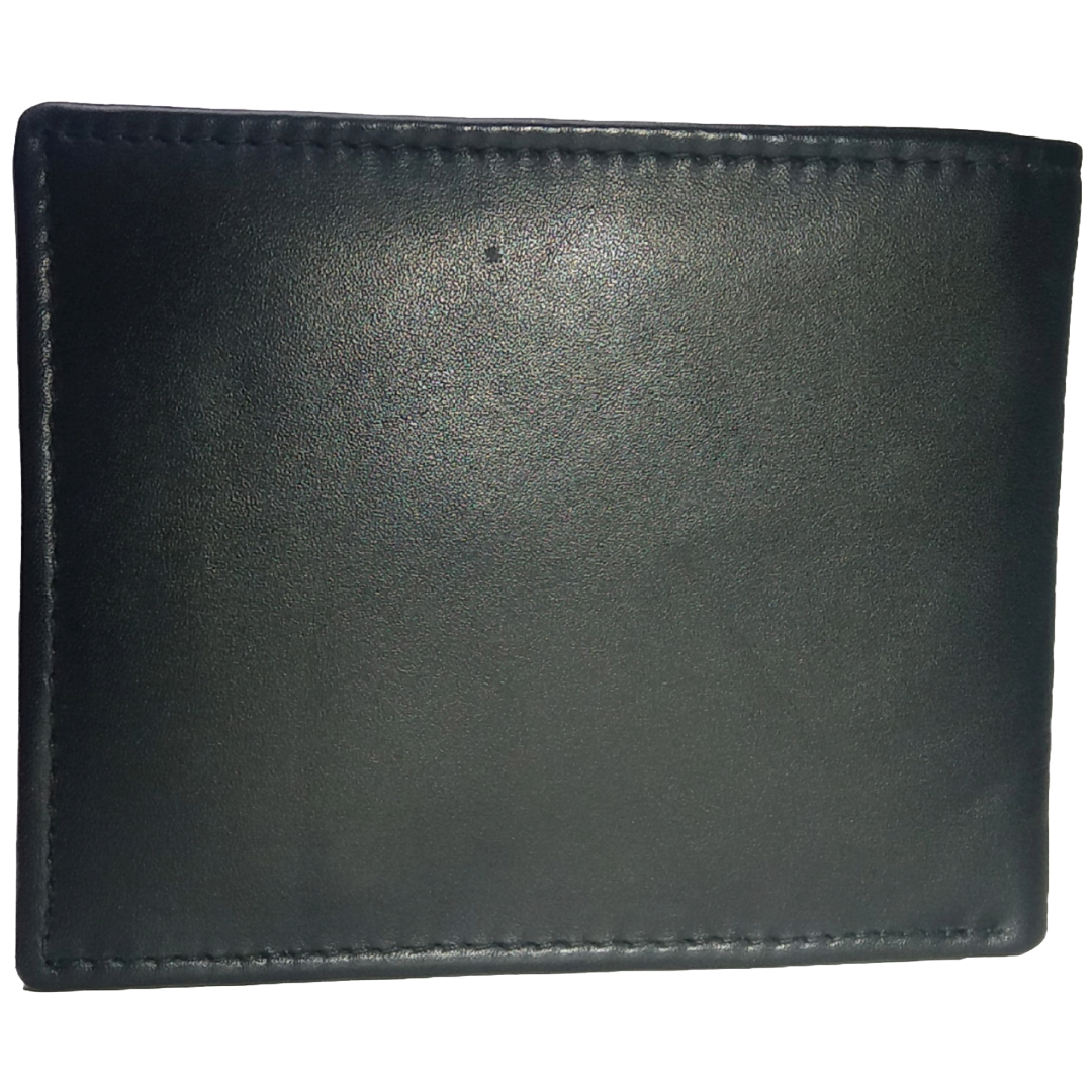 Jubleeo Leather Black ID Pocket Mens Wallet