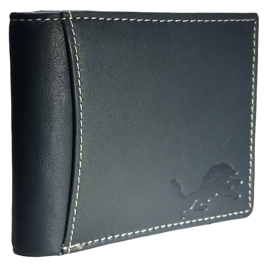 Jubleeo Leather Blue ID Pocket Mens Wallet