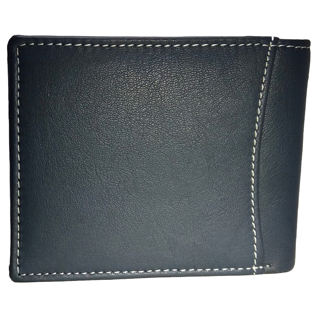 Jubleeo Leather Blue ID Pocket Mens Wallet