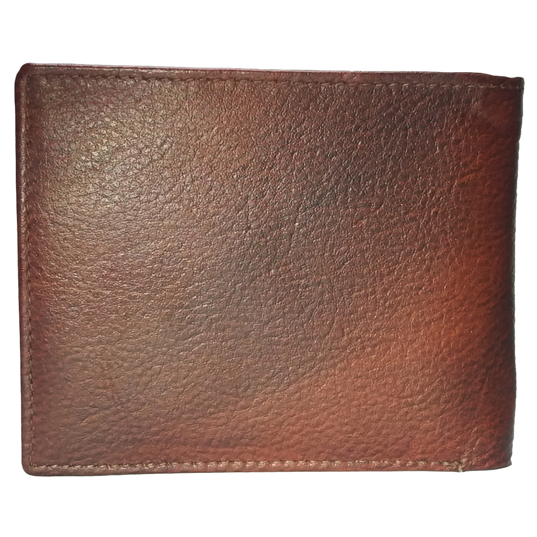 Jubleeo Leather Maroon ID Pocket Mens Wallet
