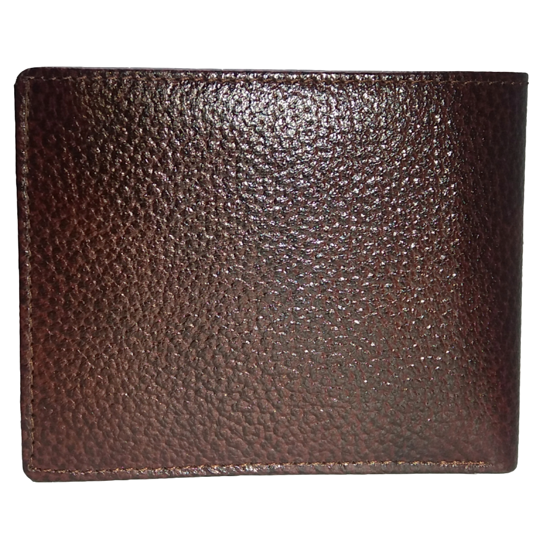 Jubleeo Leather Brown ID Pocket Mens Wallet