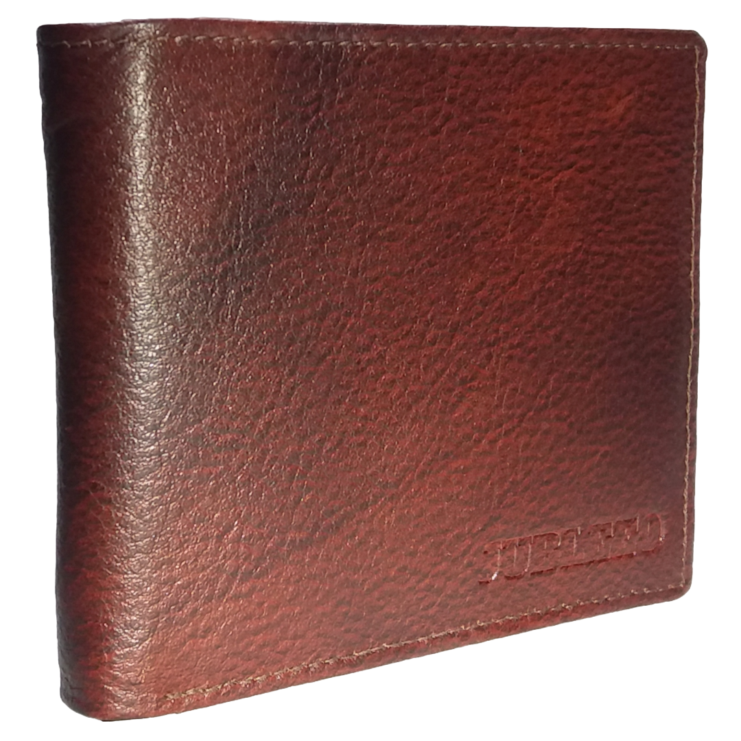 Jubleeo Leather Maroon ID Pocket Mens Wallet