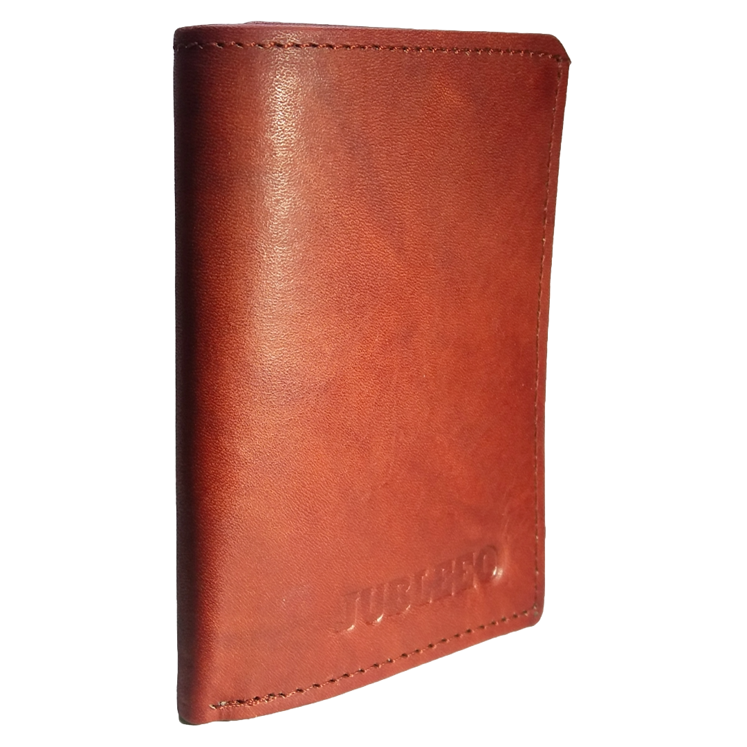 Jubleeo Leather Trifold Maroon Mens Wallet