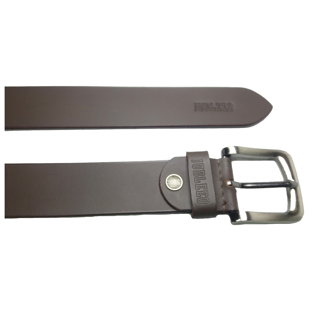 Jubleeo Leather Casual Matte Brown Mens Belt