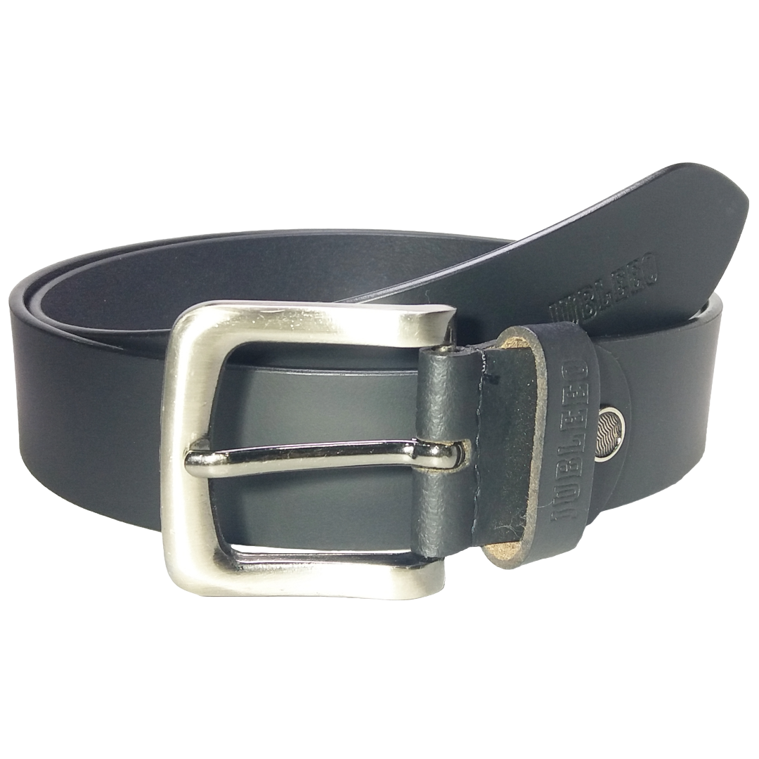 Jubleeo Leather Matte Black Belt For Men