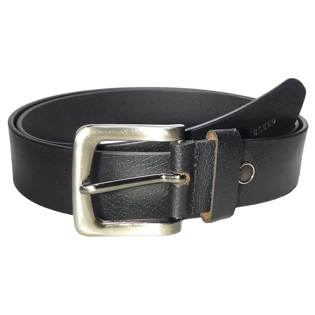 Jubleeo Leather Casual Black Mens Belt