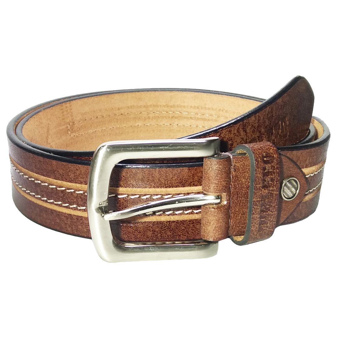 Jubleeo Leather Brown Casual Mens Belt