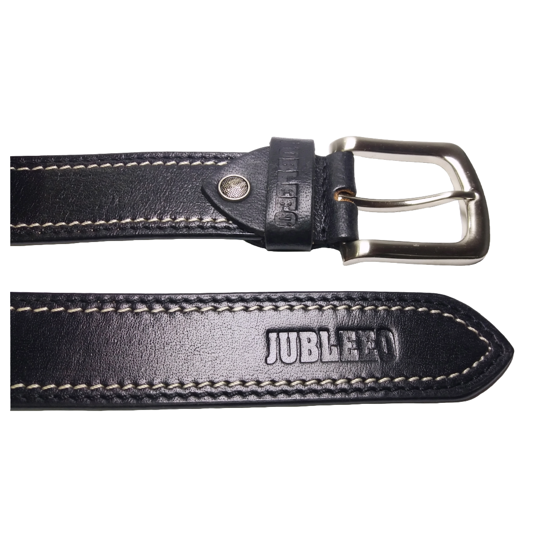 Jubleeo Leather Casual Stitched Mens Belt