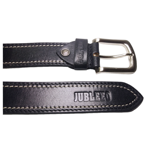 Jubleeo Leather Casual Stitched Mens Belt