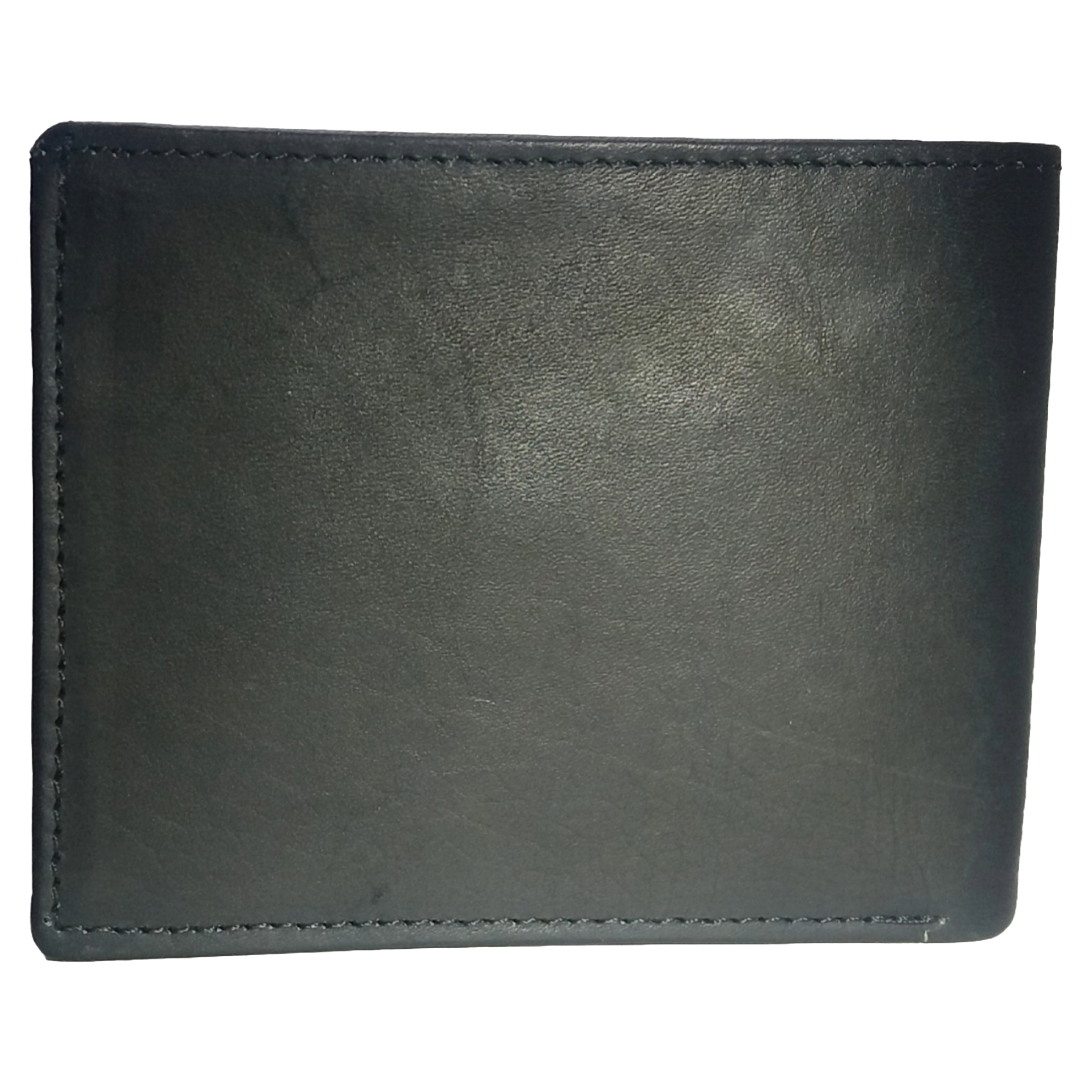 Jubleeo Leather Black ID Pocket Mens Wallet