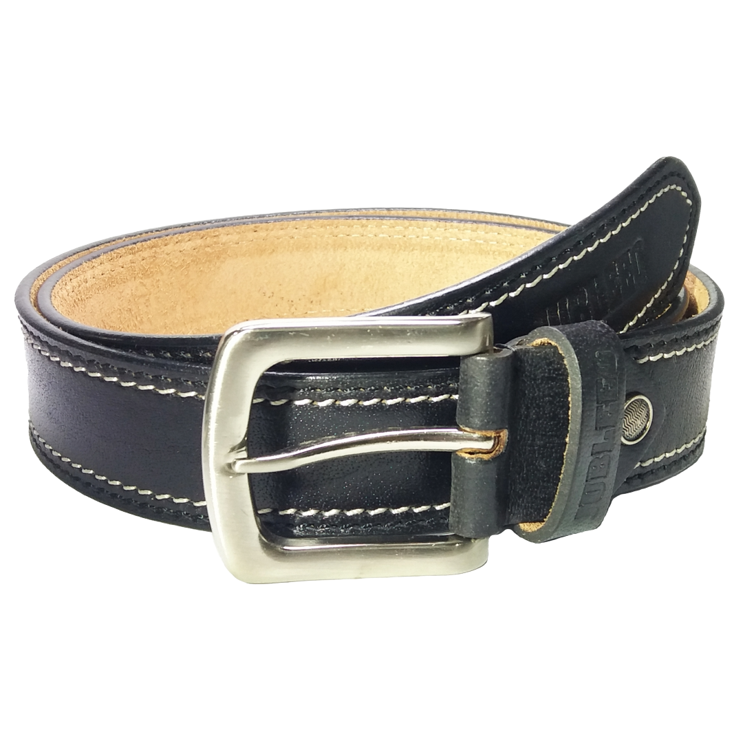 Jubleeo Leather Casual Stitched Mens Belt