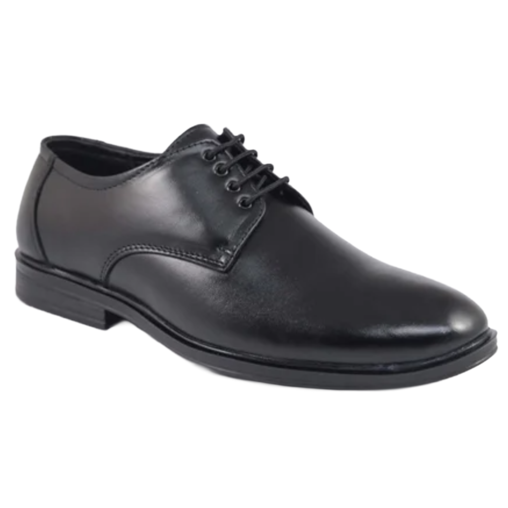Jubleeo Leather Derby Black Mens Shoes
