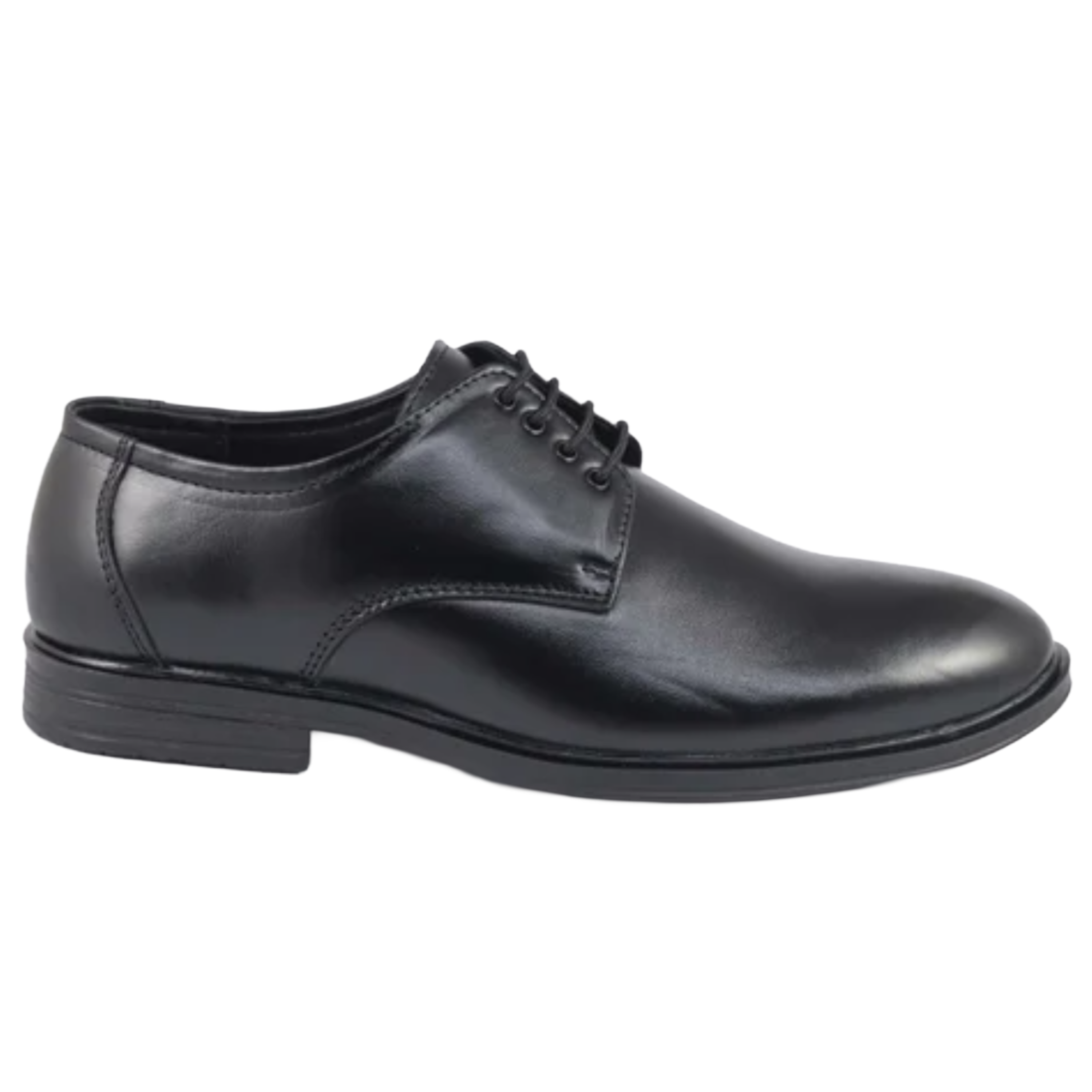 Jubleeo Leather Derby Black Mens Shoes