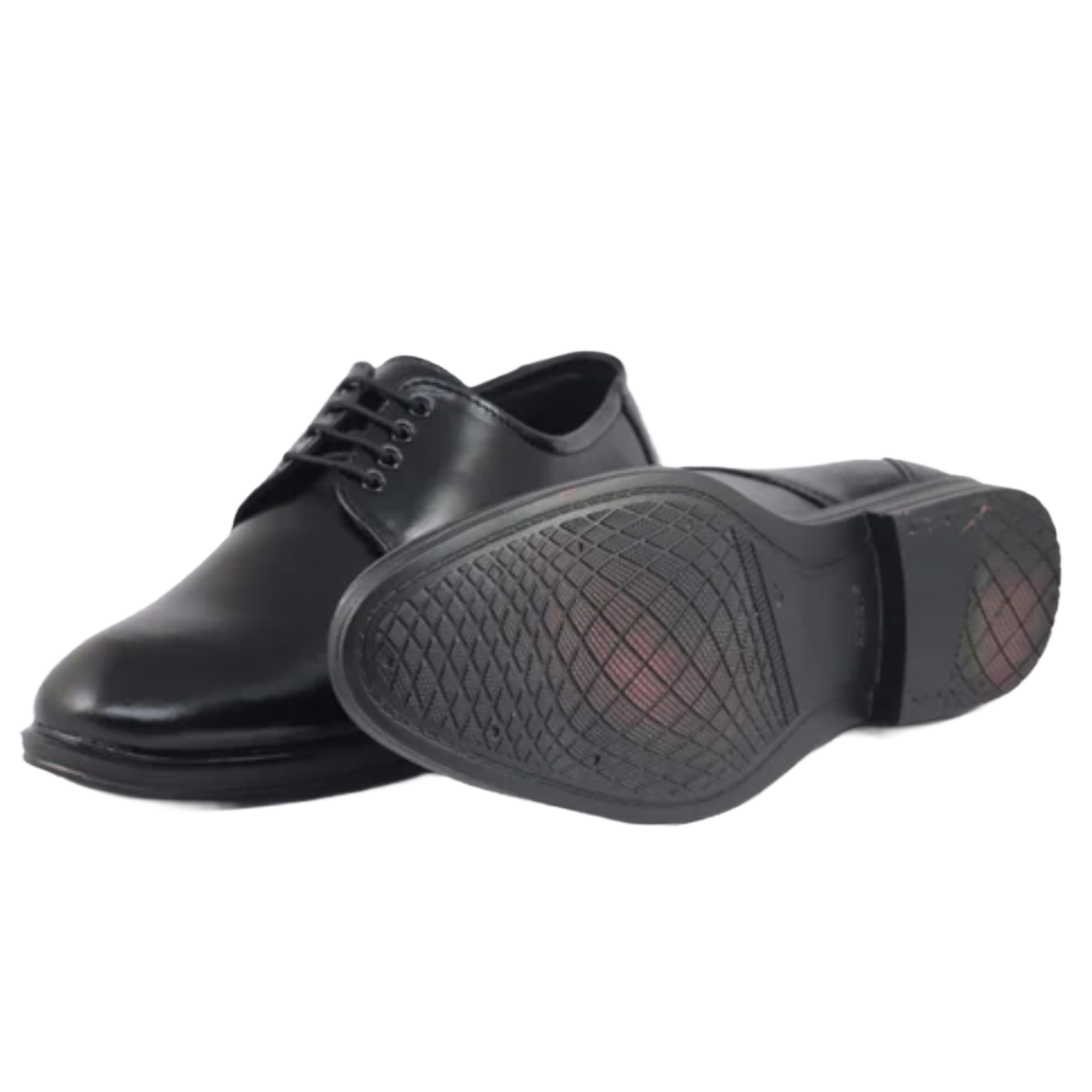 Jubleeo Leather Derby Black Mens Shoes