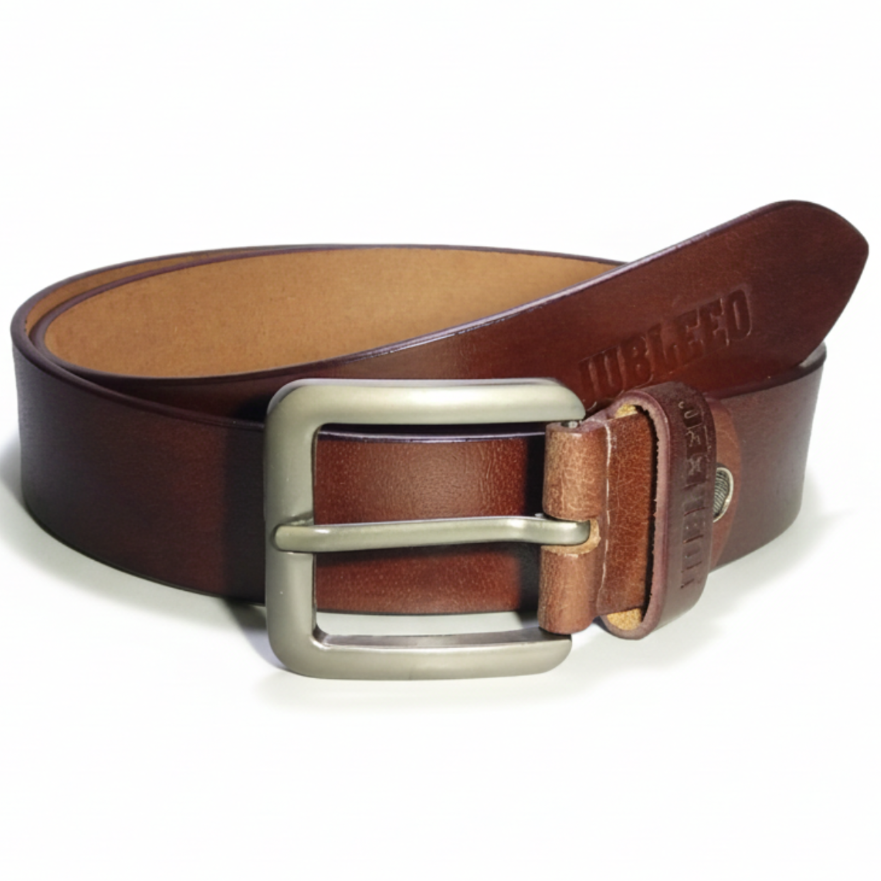 Jubleeo Leather Casual Brown Mens Belt