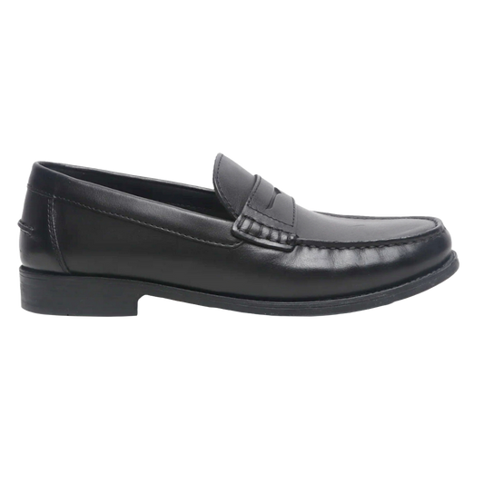 Jubleeo Leather Casual Black Loafer For Men