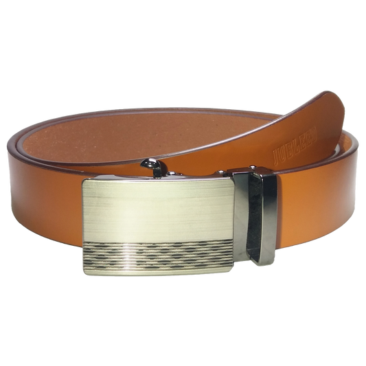 Jubleeo Leather Autolock Tan Mens Belt