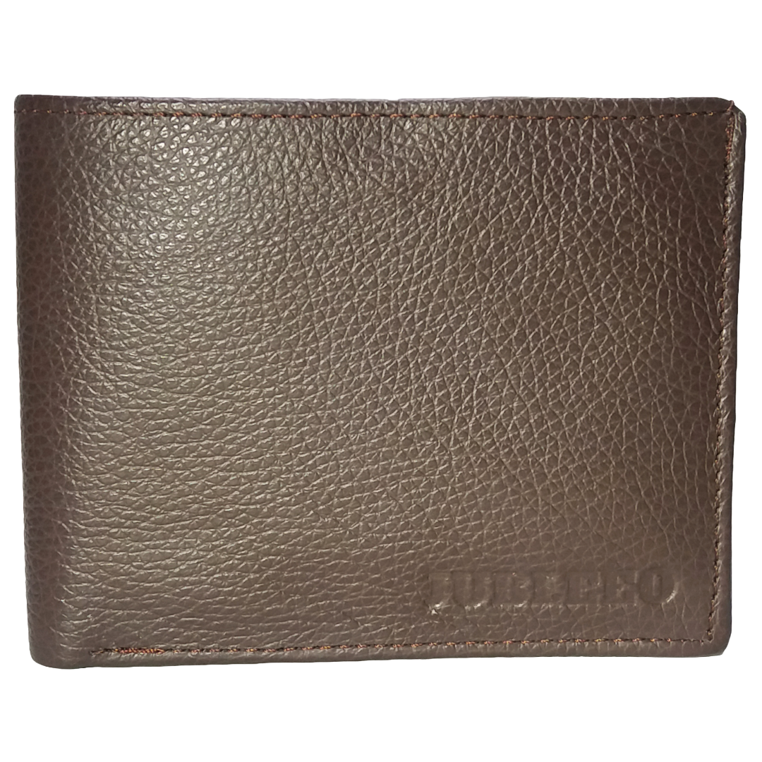 Jubleeo Leather Brown ID Pocket Mens Wallet
