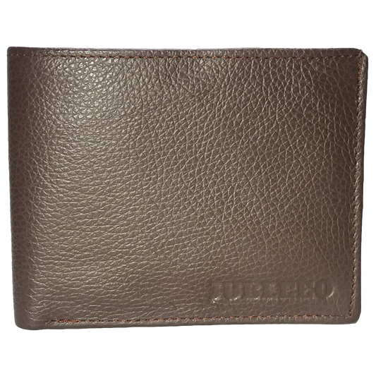 Jubleeo Leather Brown ID Pocket Mens Wallet