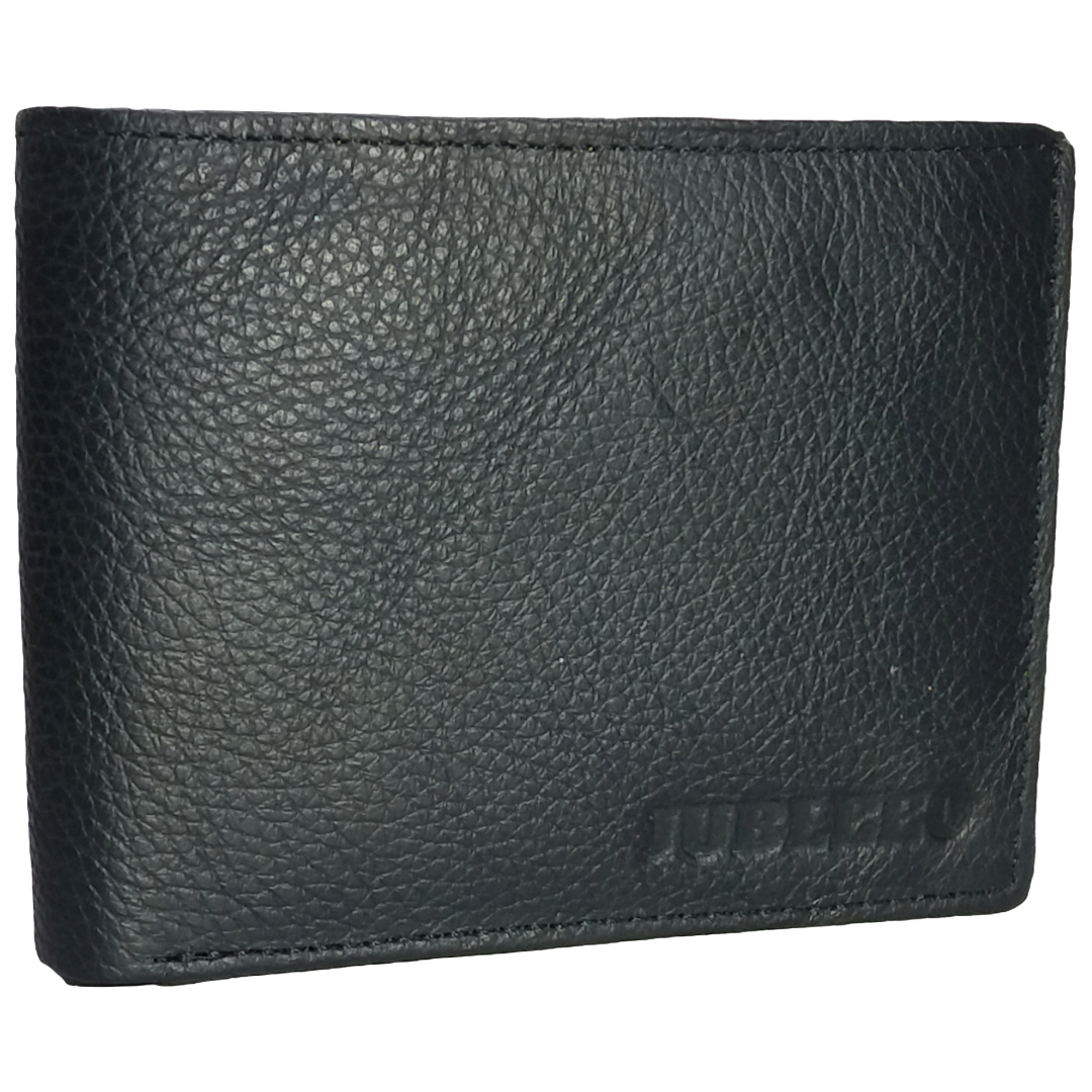 Jubleeo Leather Black ID Pocket Mens Wallet