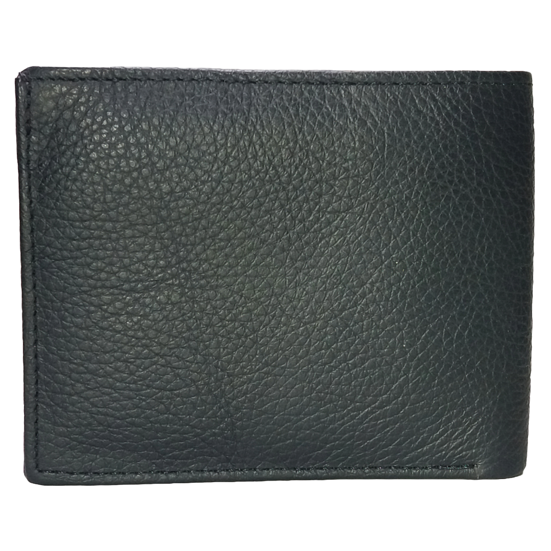 Jubleeo Leather Black ID Pocket Mens Wallet