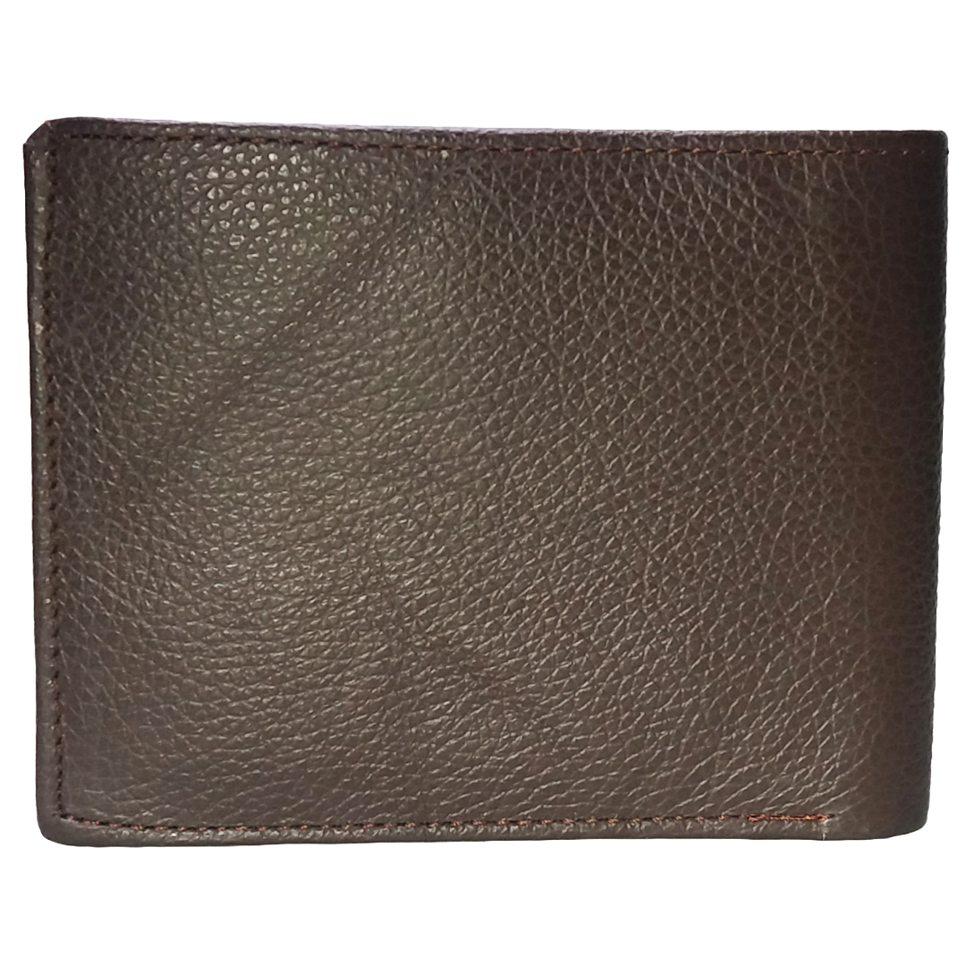 Jubleeo Leather Brown ID Pocket Mens Wallet