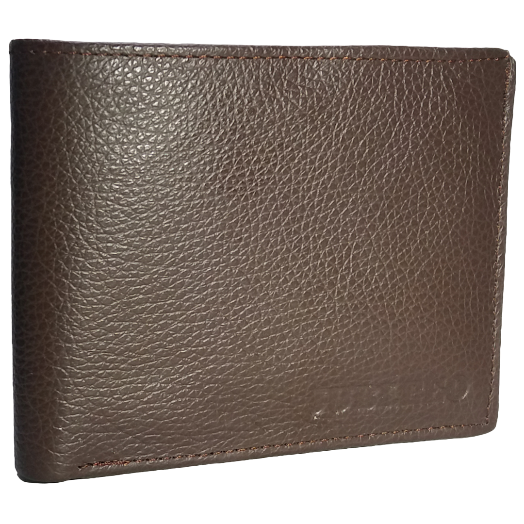 Jubleeo Leather Brown ID Pocket Mens Wallet