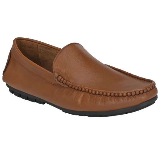 Jubleeo Leather Casual Tan Loafer For Men