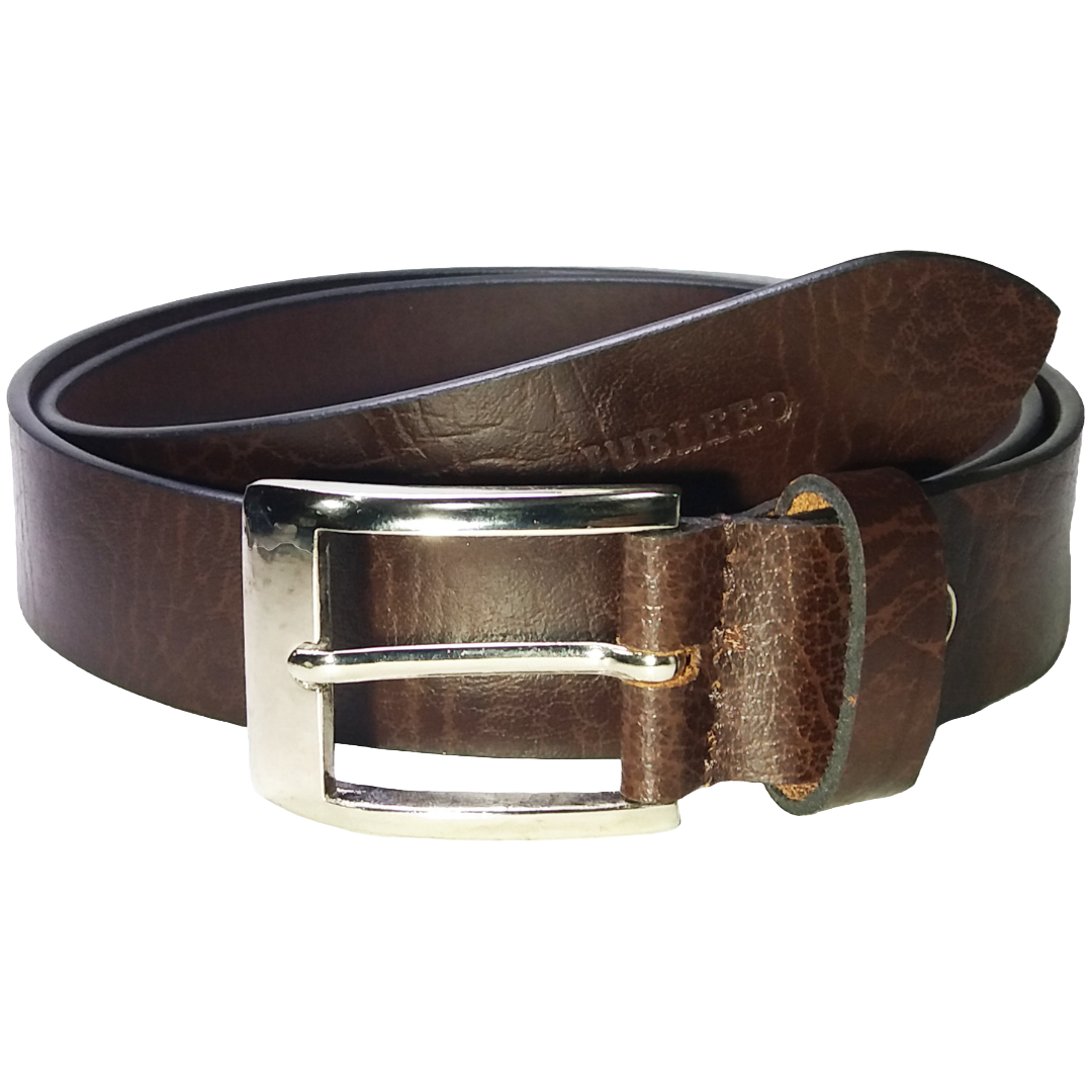 Jubleeo Leather Textured Brown Mens Belt
