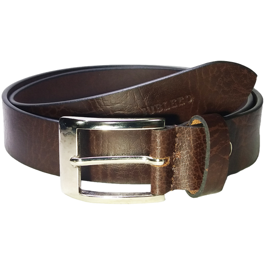 Jubleeo Leather Textured Brown Mens Belt