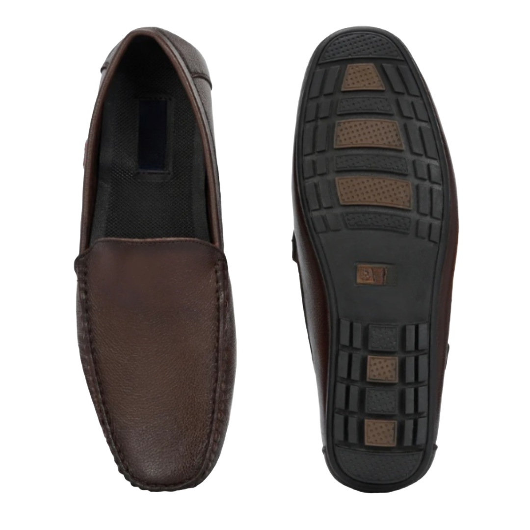 Jubleeo Leather Casual Brown Loafer For Men